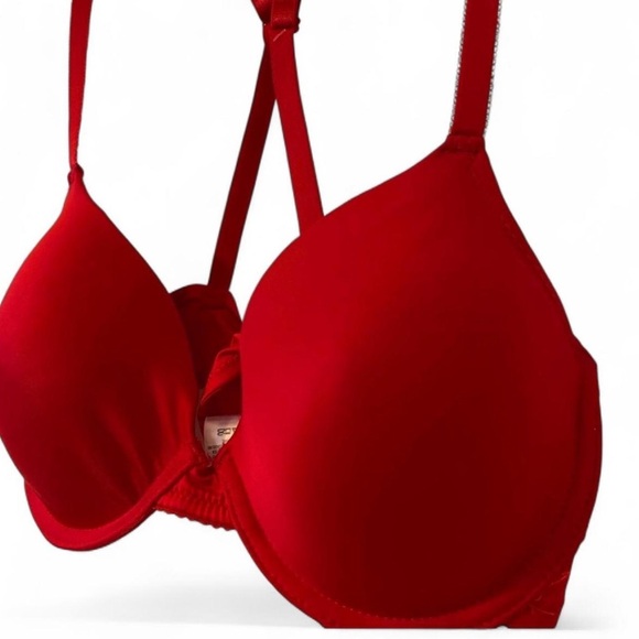 NEW RED LIGHTLY LINED BRA - Picture 3 of 4